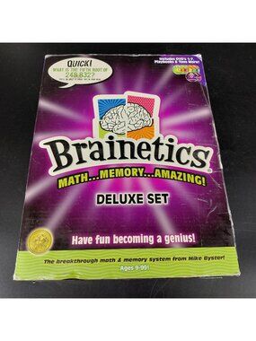 Brainetics Deluxe Set Math Memory Learning DVDs 1-7 Playbooks Kit Cards Ages 9+